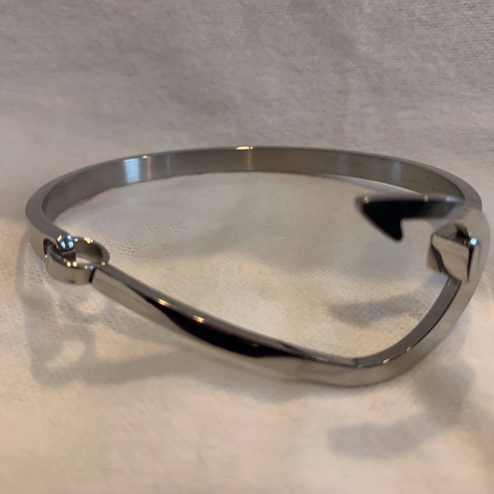 Silver Fishing Hook Bracelet Nautical Bracelet